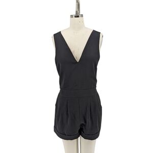 BLQ Pinafore Romper Black 1/S academia preppy casual punk coquette girl vneck